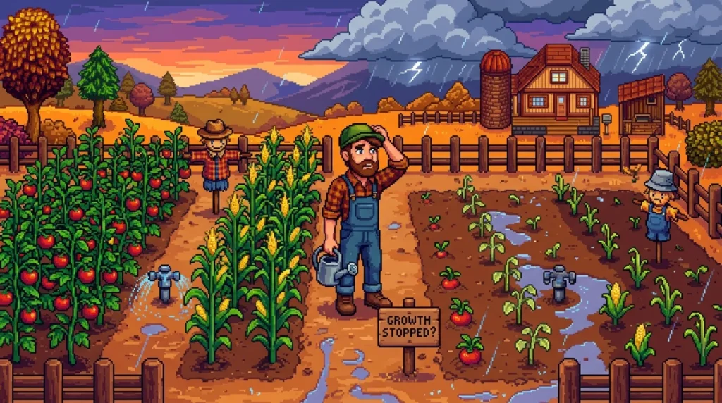 Why are my crops not growing in Stardew Valley? 2 my crops not growing in Stardew Valley?