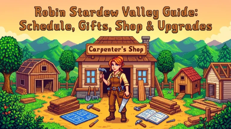 Robin Stardew Valley Guide: Schedule, Gifts, Shop & Upgrades 3 Robin in Stardew Valley