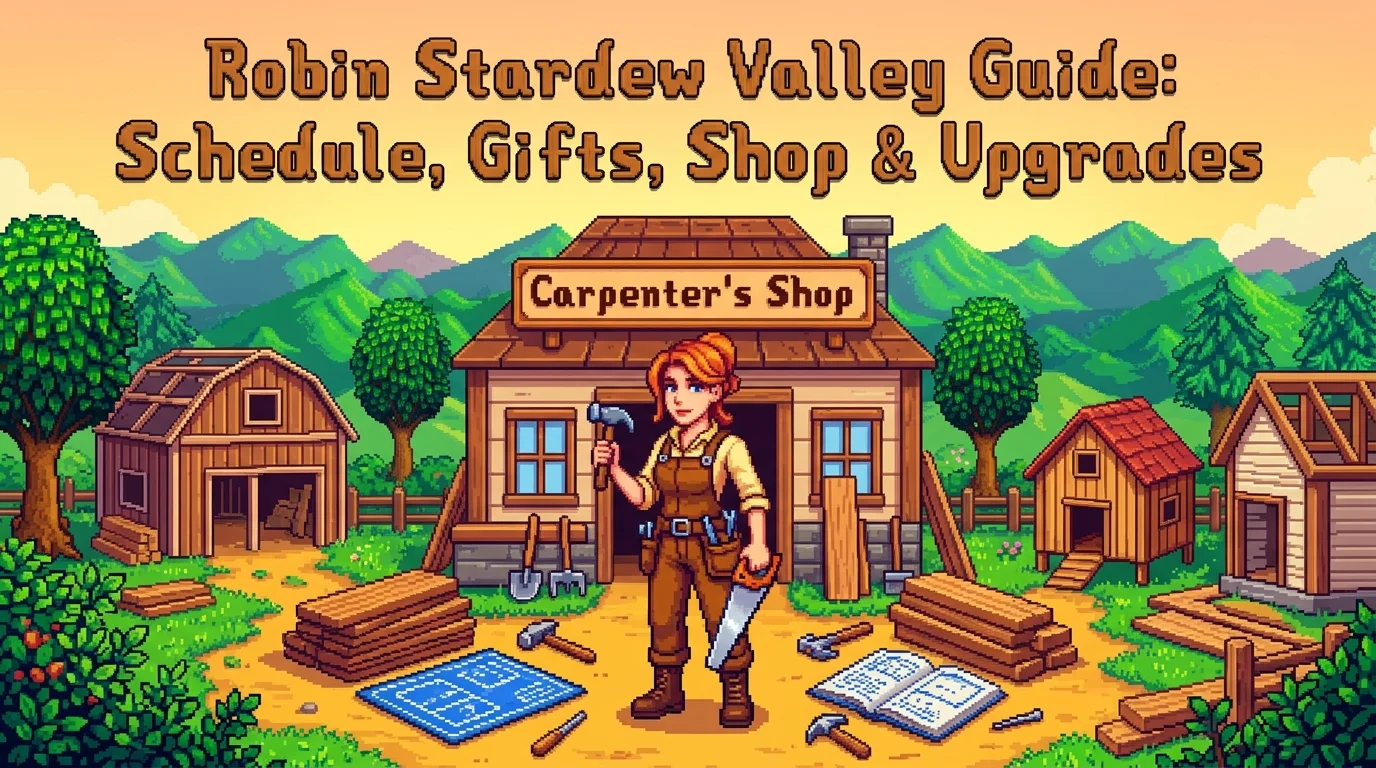 Robin Stardew Valley Guide: Schedule, Gifts, Shop & Upgrades 1 Robin in Stardew Valley