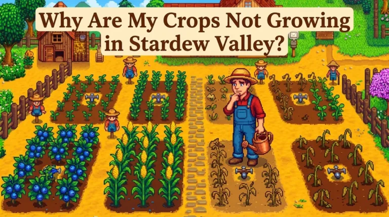 Why are my crops not growing in Stardew Valley? 2 Why are my crops not growing in Stardew Valley?