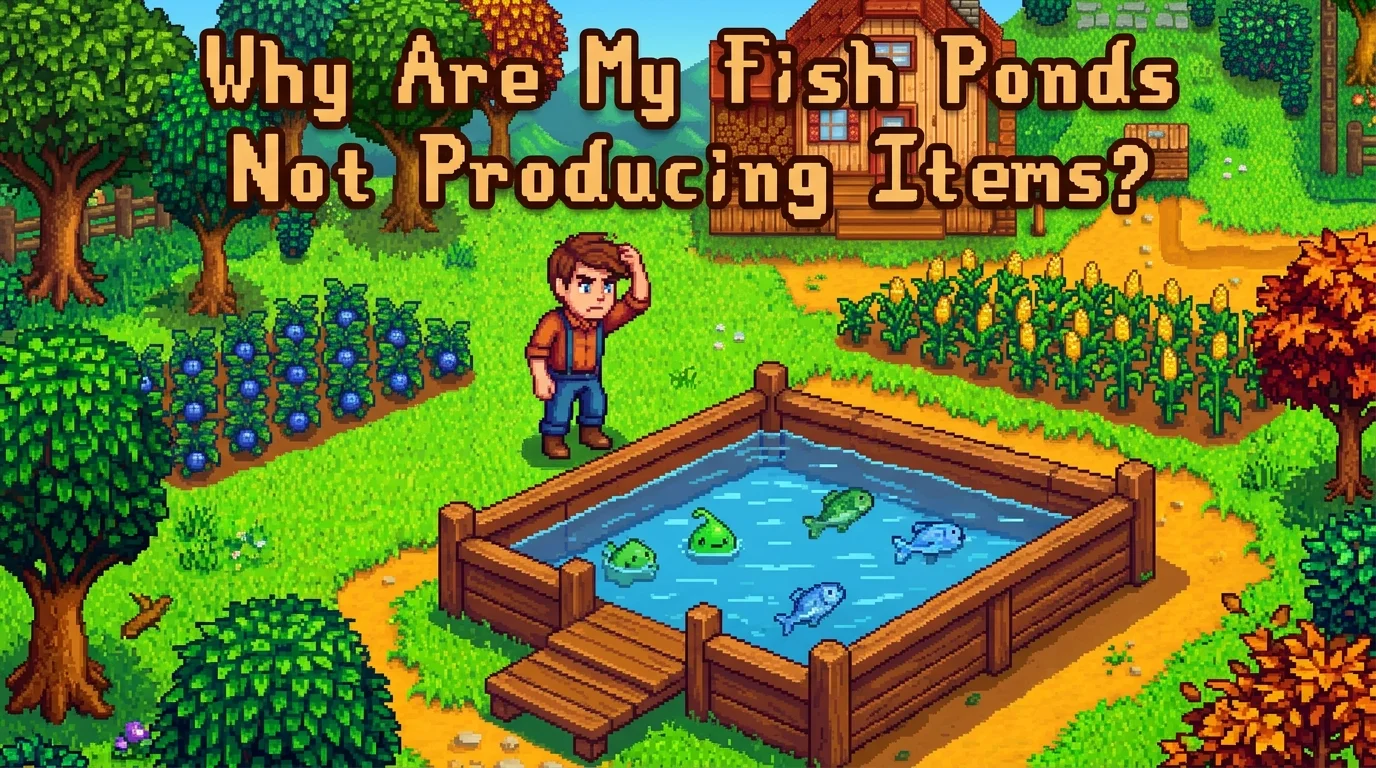 Why are my fish ponds not producing items? 1 Why are my fish ponds not producing items?